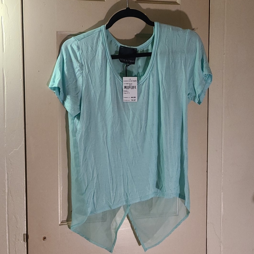 Mint blue colored top
